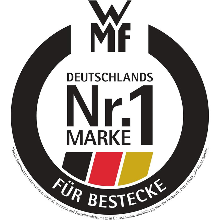 Набір столових приборів WMF Corvo на 6 осіб (30 предметів), нержавіюча сталь Cromargan protect, матове покриття, стійкий до подряпин, придатний для миття в посудомийній машині
