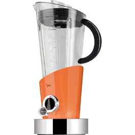 Електричний міксер для молочних коктейлів та смузі, включаючи функцію криголама, 4 швидкості, місткість 1,5 л, 500 Вт, інноваційний дизайн (помаранчевий)