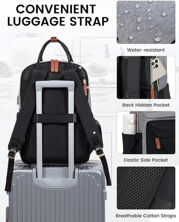 Жіночий рюкзак LOVEVOOK: водонепроникний, для ноутбука 15.6