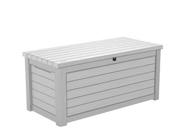 Ящик для зберігання садовий Koll Living Gartenbox 623 л, білий - міцний, з газовими амортизаторами, витримує до 272 кг