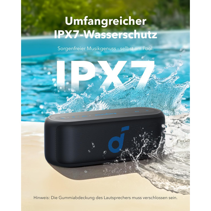 Soundcore Select 2S: Портативна Bluetooth колонка з 20W стерео, BassUp™ та IPX7 захистом (чорний)