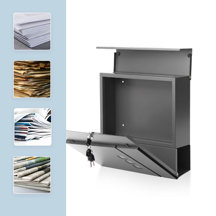 Скріпка Relaxdays з відсіком для газет