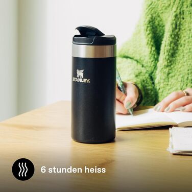 Термокружка Stanley Aerolight Transit - 350 мл, чорна - Зберегає тепло до 6 годин, миється в посудомийній машині, для кави з собою