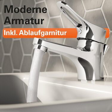 Змішувач для ванної кімнати Verona з витяжною штангою та комплектом зливу, однозахватний, хром