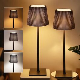 LED акумуляторні настільні лампи Xiake (2 шт), регулювання яскравості 2700K-6000K, IP54, 3 кольори, для дому та саду