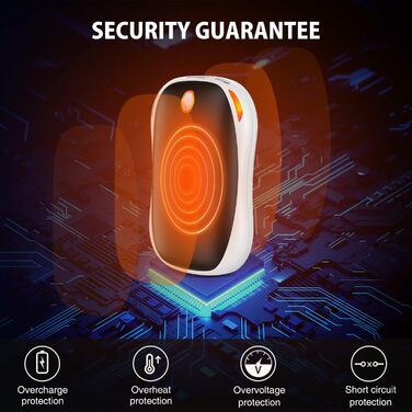 Електричний ручний гріє 5000mAh, 2 шт. - багаторазовий кишеньковий гріє для активного відпочинку, зимовий подарунок для дітей, жінок та чоловіків (чорний)