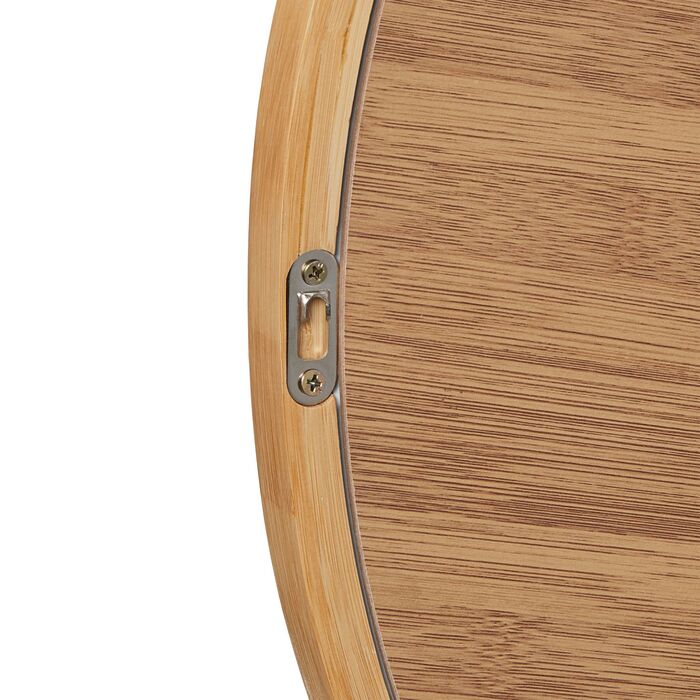 Кругле дзеркало Relaxdays на стіну з бамбуковим обрамленням