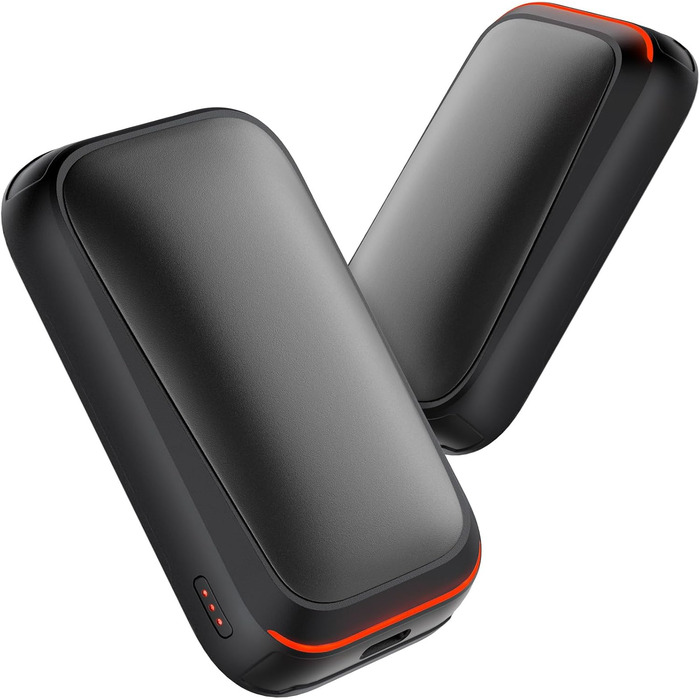 Електричні грілки для рук Gaiatop 2 шт. з магнітом, 4000mAh, USB, багаторазові, швидкий нагрів за 3 секунди, 3 режими, компактні, ідеальні для подарунків чоловікам та жінкам, чорні