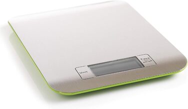 Кухонні ваги Mastrad - Зважування до грама до 5 кг - дуже плоскі та легкі ваги - міцна поверхня - функція тари для зважування декількох інгредієнтів одночасно (зелений)