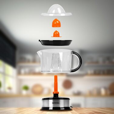 Електрична соковитискачка Duronic Saftpresse 600W, 400мл, з нержавіючої сталі, для цитрусових (апельсини, лимони)