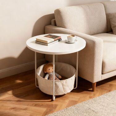 Relaxdays: Приставний столик з кошиком