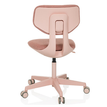 Дитячий офісний стілець KID COLORE з тканиною рожевого кольору hjh OFFICE