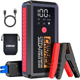 Powerbank для авто Starthilfe 5000A: зарядний пристрій, бустер, 12V, 8.0L бензин/дизель, USB, LED ліхтарик