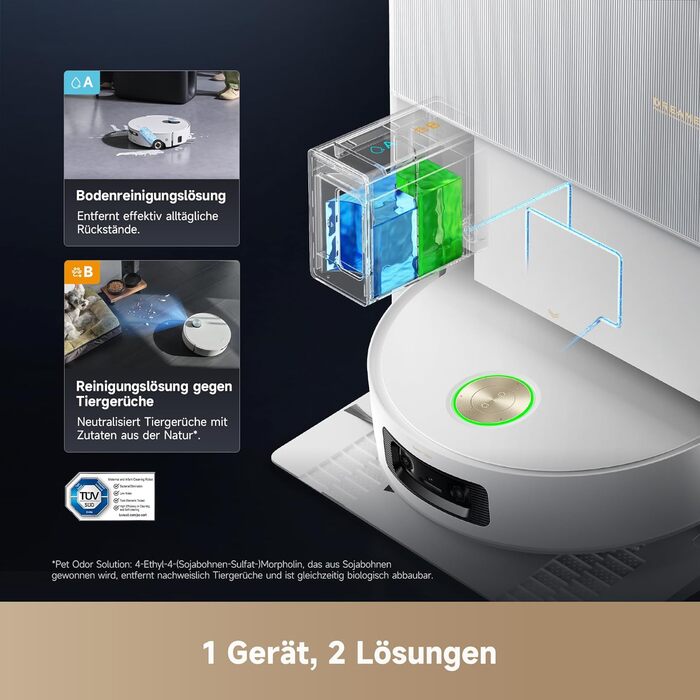 Робот-пилосос Dreame Aqua10 Ultra: миття та сухе прибирання, 30000Pa, 8 см, самоочищення, автоматичне спустошення, голосове керування