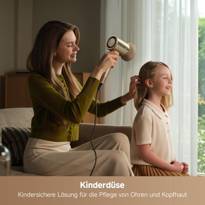 Фен для волосся MOVA Shine 20 з дифузором, високошвидкісним двигуном та плазмовим доглядом, NTC-контролем температури, Gold