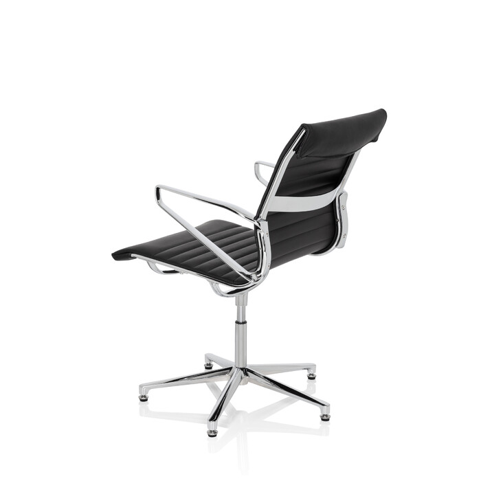 Крісло для конференцій / Крісло для відвідувачів PARIBA V IV Leather Black HJH OFFICE