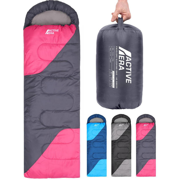 Спальний мішок Active Era Premium мумія, 250 GSM, для зими та літа, 0°C-15°C, водовідштовхувальний, ультралегкий, компактний, для кемпінгу та фестивалів