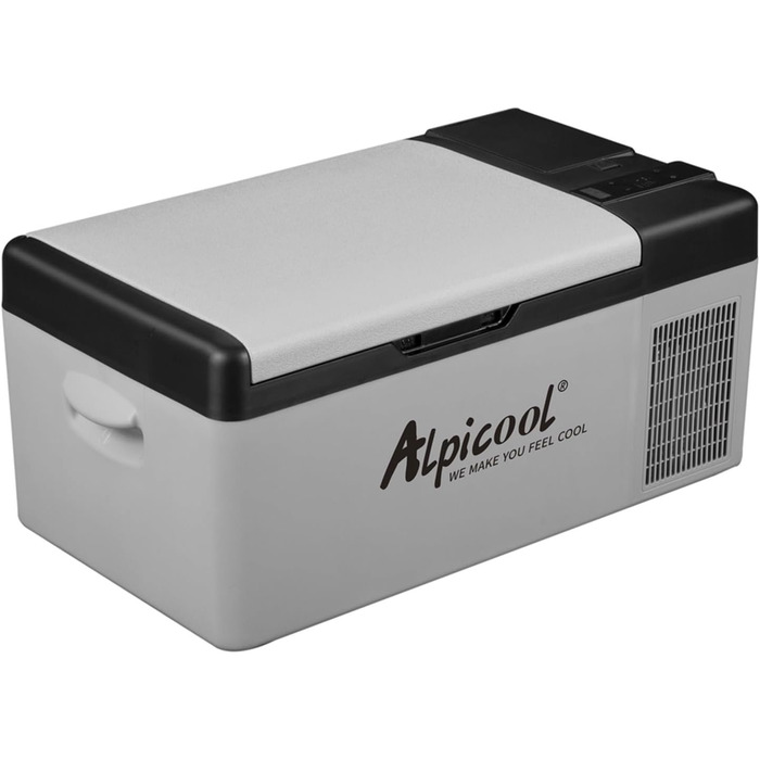 Термохолодильник Alpicool 12V Ec15 - Міні холодильник з компресором для авто, кемпінгу та подорожей (15L, чорний)