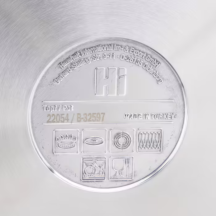 Привіт Універсальний горщик зі скляною кришкою (діаметр 10 л і 26 см) - великий горщик з нержавіючої сталі ємністю 10 літрів, індукційна каструля, газова плита, Електрична