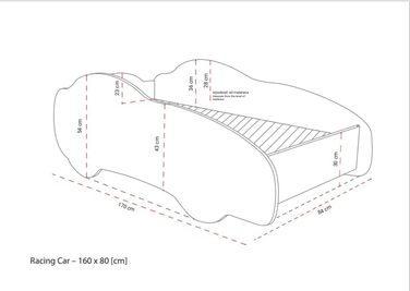 Верхні ліжка Автомобільне ліжко, Поліцейське, Ліжко Автомобільне, Дитяче ліжко із захистом від падіння, Молодіжне ліжко, Дитяче ліжко з рейковим каркасом для хлопчиків і дівчаток, Гоночний автомобіль (Автомобіль, ) (160x80 см, Таксі)