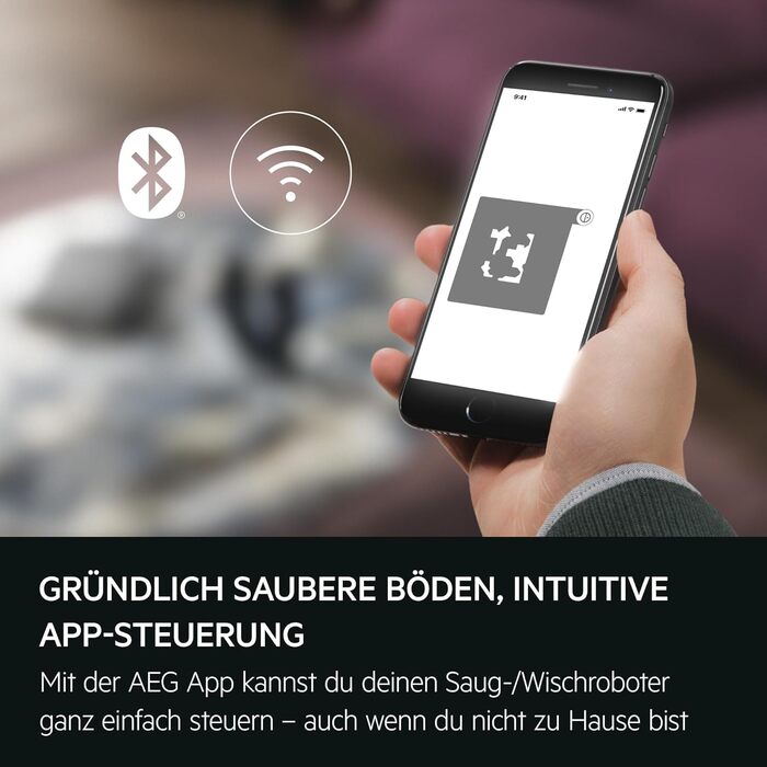 Робот-пилосос AEG AR71UW2SW з функцією миття, WiFi, LiDAR, автоматичною станцією очищення, потужність 4000 Па, 14,4 В, до 175 хв, до 140 м², бак 0,28 л, білий