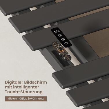 Електричний рушникосушар EMKE з Wi-Fi, 1000 x 500 мм, 320W, чорний (правий)