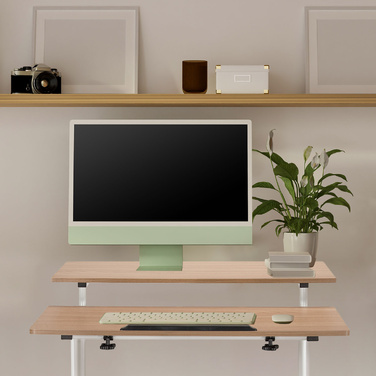 Робочий стіл / Комп'ютерний стіл СТАНЦІЯ I 80 x 60 см білий / дуб hjh OFFICE