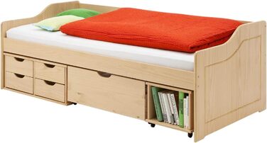 Ліжко IDIMEX з місцем зберігання Дитяче ліжко молодіжне ліжко 90x200 масив сосни (бук)