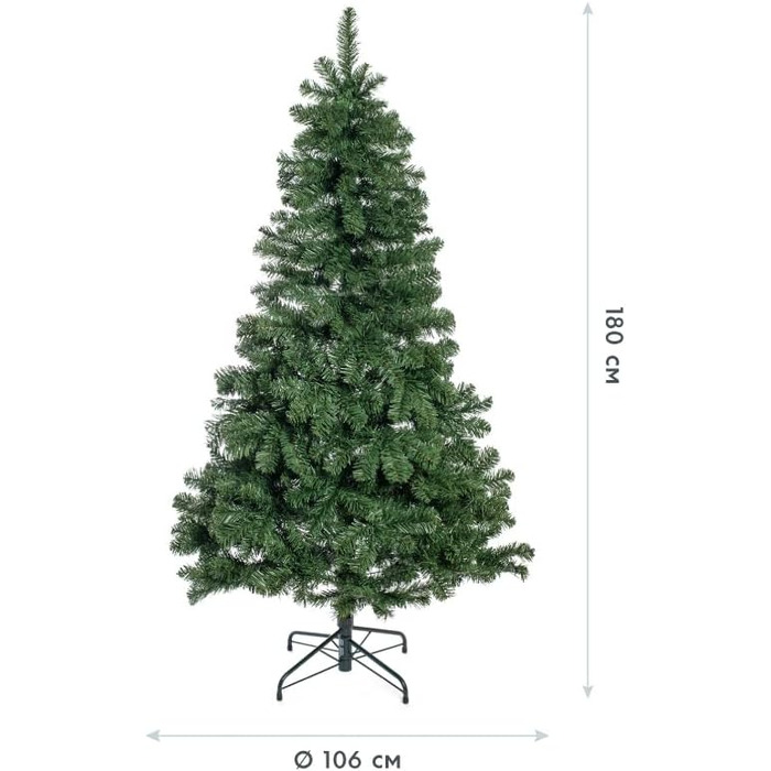 Вічнозелена ялинка 180 см - жива ялинка, штучна сосна з підставкою - ялинка на Різдво - Різдвяна ялинка