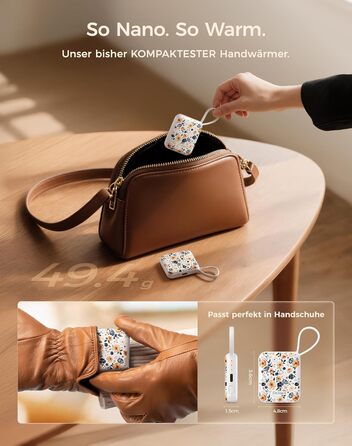 Електричні грілки для рук OCOOPA (2 шт.), 3 режими нагріву, 4000mAh, USB-зарядка, подарунок для жінок, для активного відпочинку