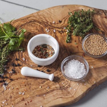 Традиційний ступка та товкачок Bartleet & Sons 1750 T193, порцеляна, для трав та спецій, білий (7см)