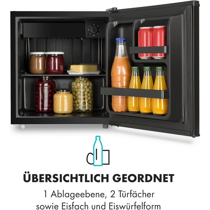 Холодильник Klarstein Neo: міні-холодильник для напоїв та догляду за шкірою, 46 л, чорний
