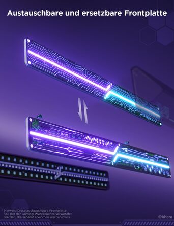 Набір подовжувачів Govee x EVANGELION Gaming Glide Wall Lamp, в т.ч. 2 світлові секції, 2 роз'єми