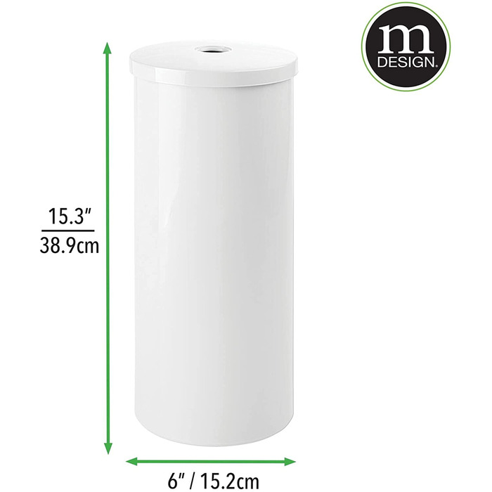 Окремий тримач для туалетного паперу MDESIGN з 2 комплектів-елегантний тримач для туалетного паперу на 3 рулони кожен-тримач для туалетного паперу з міцного пластику ідеально підходить для невеликих приміщень-сірий (білий)