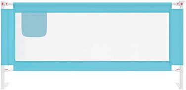 Бортик для ліжка дитячого vidaXL 200x25 см, синій, тканинний захист від випадання для малюків та дітей