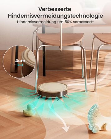 Робот-пилосос LEFANT M330 з функцією миття, 5000Pa, лазерна навігація, PSD-технологія, APP, 160 хв, для тварин, килима, твердих підлог, сірий (M310 Champagne)