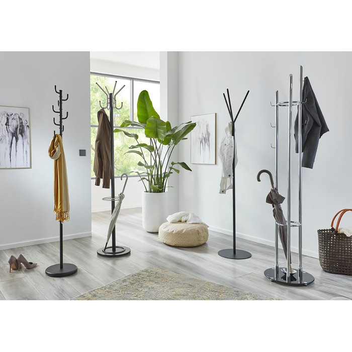 Вішалка для одягу HAKU Möbel, білий метал, 170x29 см, сучасний стиль