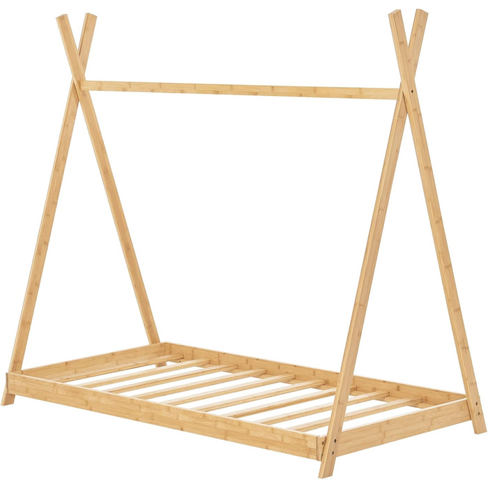 Дитяче ліжко Vimpeli 80x160 см Tipi з ламелями, бамбук, ігрове ліжко для дитячої кімнати