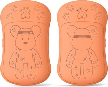 Електричні грілки для рук 2 шт. 6000 mAh, перезаряджувані, для кемпінгу, на вулицю, подарунок для чоловіків, жінок, дітей (Помаранчевий)