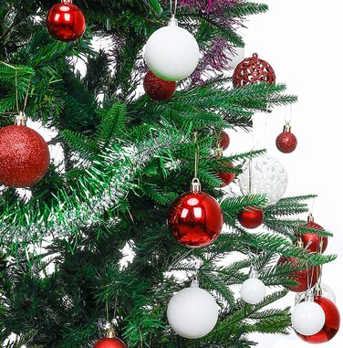 Предмет, ялинкові кулі, золоті різдвяні кулі, 6 см/4 см/2 см, пластикові прикраси для ялинки, настінні прикраси, ялинкові кулі, прикраси для дверей, святкові прикраси (білий і червоний), 101