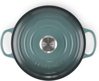 Сковорода Le Creuset Signature з чавуну з кришкою, 24 см, 4.2 л, Ocean