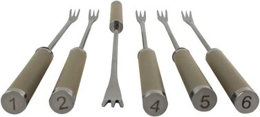 Набір для фондю Kela Käsefondue Set 10tlg: алюмінієва каструля, керамічне покриття, для 6 осіб, з підставкою для палива та виделок