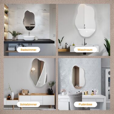 LED дзеркало для ванної кімнати Boromal 100x60 см з підсвічуванням, 3 кольори світла, диммування, сенсорне керування