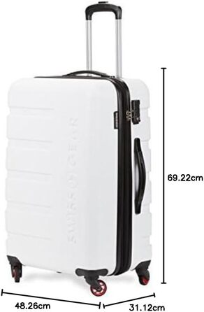 Чемодан SwissGear 7366 Hardside з розширюваним об'ємом та спін-колесами, зелений (3-Piece Set - 19/23/27, білий/Opulenter Garten)
