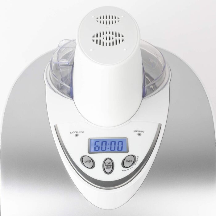 Електрична машина для приготування льоду H.Koenig HF180 - 1 л - 135 Вт - приготування морозива, сорбету та йогурту