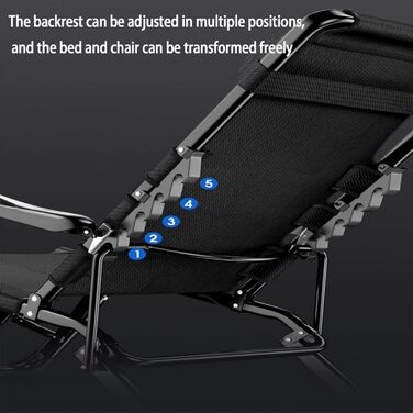 Шезлонг для відпочинку на відкритому повітрі: садова лежанка з регулюванням кута нахилу, чорна, 96x63x12 см, з подушкою з бавовни