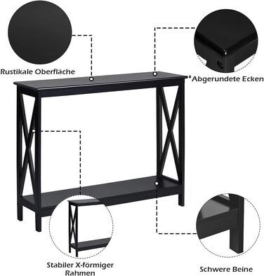 Журнальний столик COSTWAY з шухлядою, 3 ящики, білий, 100x30x80 см