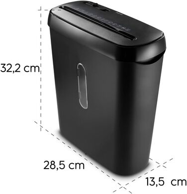 Електричний шредер для документів Hama, професійний, для дому та офісу, 6 листів, безпека 2 (DSGVO), 8 л, безпосередній завантаження