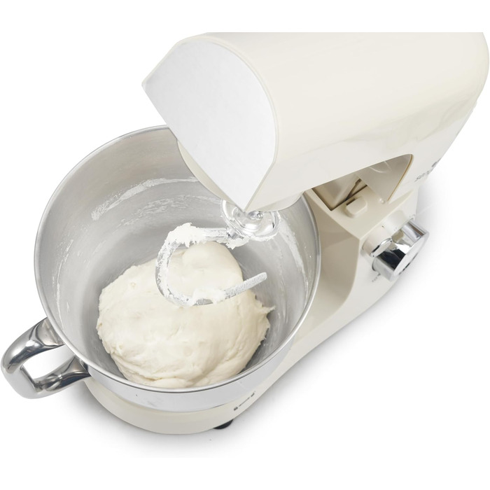 Кухонна машина SENYA 1500 Вт з чашею з нержавіючої сталі 5 л, 10 швидкостей + імпульсний режим, міксер, вінчик, гак в комплекті, захист від бризок з розділювачем яєць, тиха робота