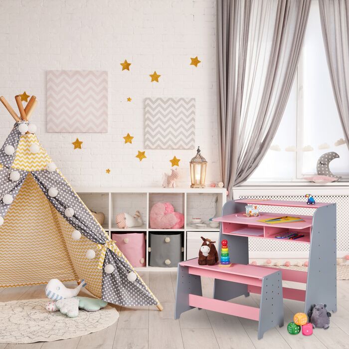 Дитячий стіл Relaxdays з регульованою висотою